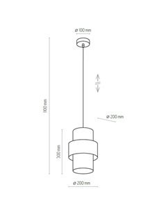 Підвісний світильник/люстра TK-LIGHTING Calisto Чорний / Золотий 2