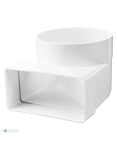Коліно 90° Круглий, прямокутний Vents ∅100, 55х110 мм