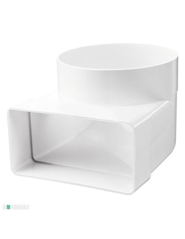 Коліно 90° Круглий, прямокутний Vents ∅100, 60х120 мм