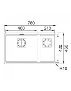 Кухонна мийка Franke KUBUS 2 Онікс (125.0517.122) 2