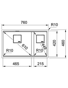 Кухонна мийка Franke KUBUS 2 Сахара (125.0517.109) 2