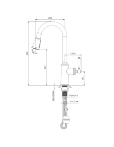 Кухонний змішувач Imprese HYDRANT Нікель мат. (ZMK031806150) 2