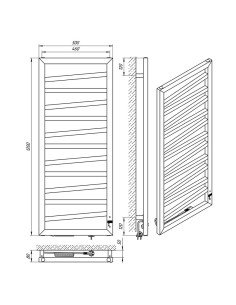 Рушникосушка Laris Чорний Зебра Міраж 120х50 см 2