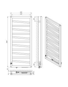 Рушникосушка Laris Чорний Зебра Міраж 120х50 см 2
