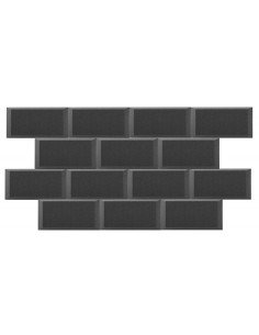 ПАНЕЛЬ З АКУСТИЧНОГО ПОРОЛОНУ ECOSOUND BRICK 50ММ, 25Х50СМ КОЛІР ЧОРНИЙ ГРАФІТ 2