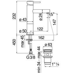 Змішувач для умивальника Nobili Live 2
