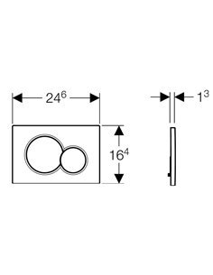 Клавіша змиву Geberit Sigma01, Біла (115.770.11.5) 2