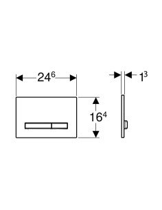 Змивна клавіша Geberit Sigma 50 (хром матовий) 115.788.GH.2 2
