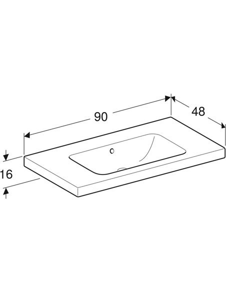 Умивальник Geberit iCon Light із полицею