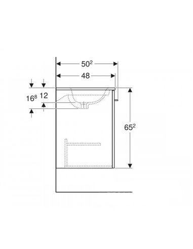 Вбудований умивальник Geberit Selnova Square