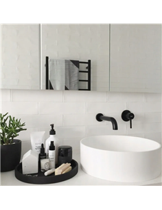 Змішувач для раковини (умивальника) REA LUNGO BLACK MAT + BOX чорний прихованого монтажу (настінний) 2