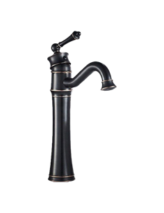 Змішувач для раковини (умивальника) REA VINTAGE OLD BLACK чорний високий