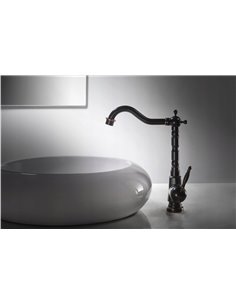 Змішувач для раковини (умивальника) REA BONA OLD BLACK чорний 2