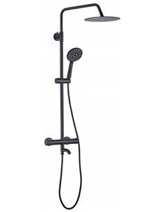 Душовий гарнітур REA LUNGO BLACK чорний з термостатом 2