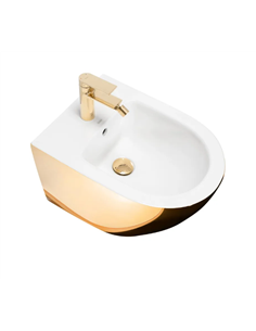 Підвісне біде REA CARLO MINI GOLD WHITE золотий/білий 2