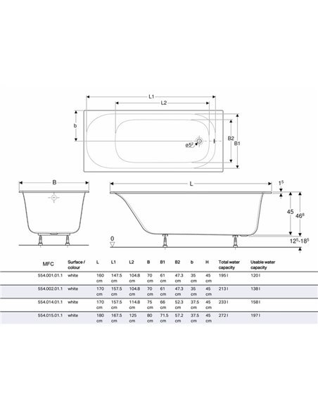 Geberit Soana 70х160