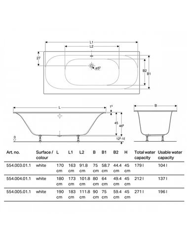 Geberit Soana 80х180