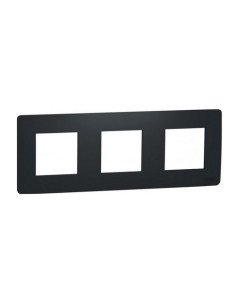 Рамка Schneider Unica Studio антрацит 3-на ( NU200654 )
