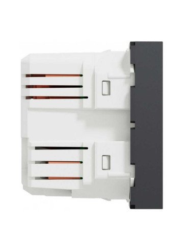 Розетка Schneider Unica NEW антрацит USB 2-а 2.1А 2 мод. ( NU341854 )