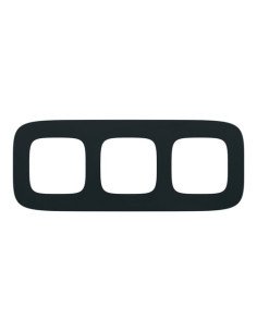 Рамка Valena Allure чорна сталь 3-на ( 755513 )