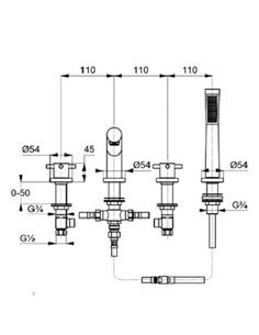 Змішувач для ванни Bozz Kludi 2