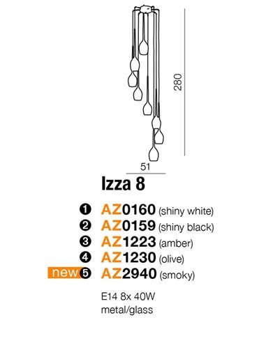 Підвісний світильник Azzardo AZ1230 Izza 8
