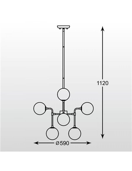 Люстра Zuma Line P0454-08C-SDGF Riano
