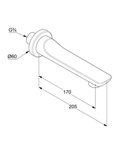 Вилив для ванни Kludi Balance