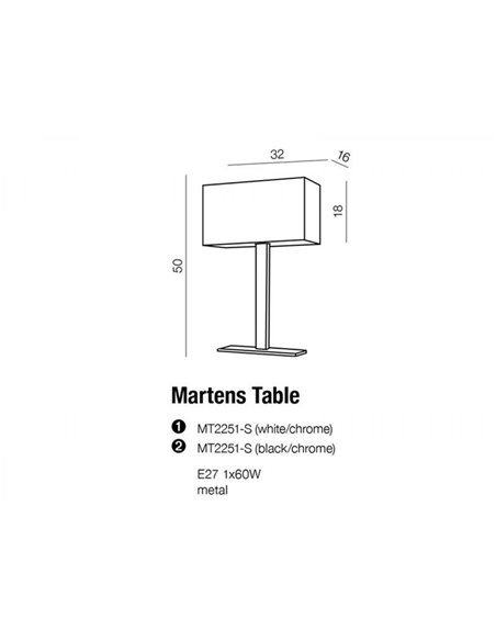 Настільна лампа Azzardo AZ1527 Martens Table