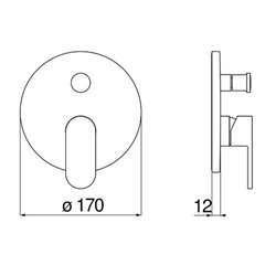 Змішувач для душу на 2 виходи Nobili Up 2