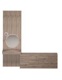 Дерев'яний комплект косметичний столик та комод 2