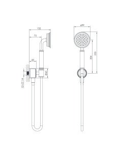 Imprese HYDRANT Ручний душ Нікель мат. 2