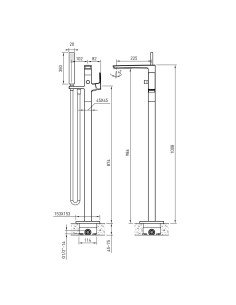 Imprese GRAFIKY Окремостоячий, підлоговий Хром 2