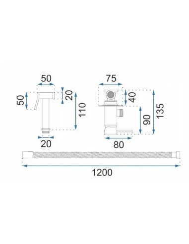 Гігієнічний душ REA LOOP Білий (REA-B0255)