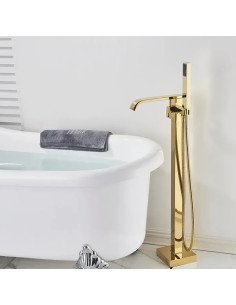 Змішувач для ванни REA CARAT GOLD золотий підлоговий 2