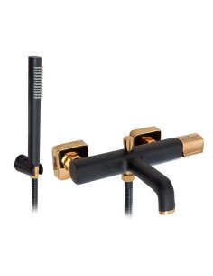 Змішувач для ванни і душа REA SALTO BLACK / ROSE GOLD