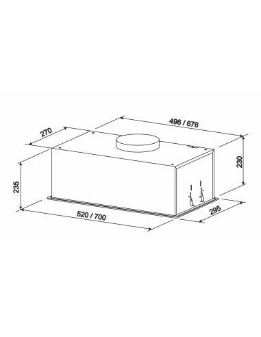 Витяжка кухонна ELEYUS GEMINI 1200 LED 52 WH