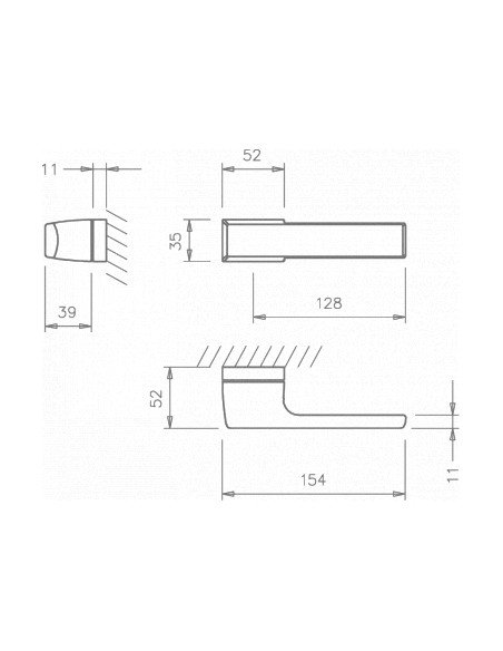 Дверна ручка TUPAI Melody 3099 Хром матовий