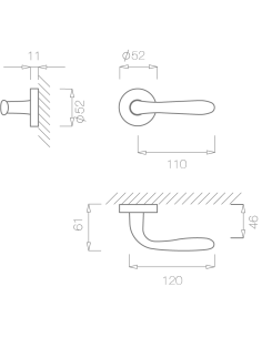 Дверна ручка TUPAI 5S 294 Титан 2