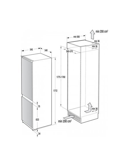 Вбудований холодильник GORENJE NRKI4181E3