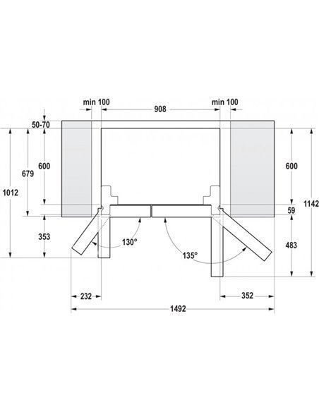 Side-by-side холодильник GORENJE NRS9EVB