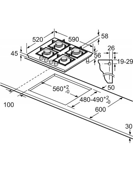Газова варильна поверхня BOSCH PNP6B2O92R