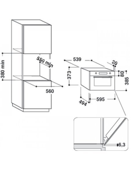 Вбудована мікрохвильова піч WHIRLPOOL AMW730/WH