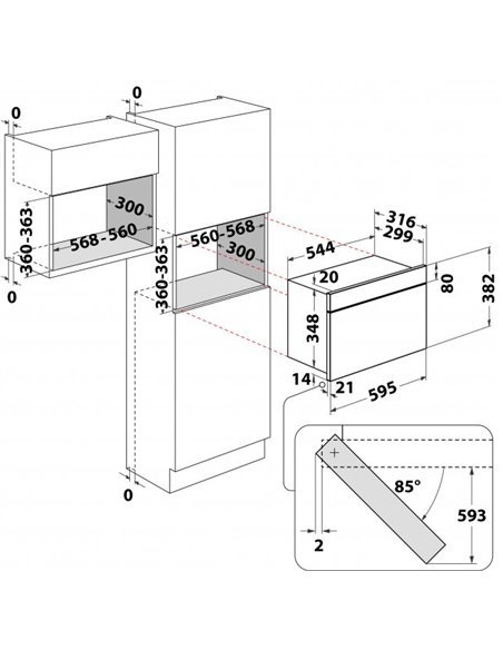 Вбудована мікрохвильова піч WHIRLPOOL MBNA900X
