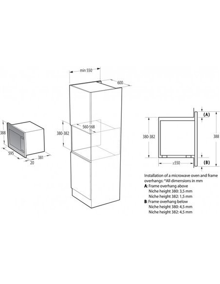 Вбудована мікрохвильова піч GORENJE BM251SG2WG