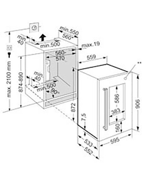 Вбудований шафа для вина LIEBHERR EWTdf 1653
