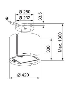 Острівна витяжка Franke Smart Suspended FSMS F42 WH MATT 2