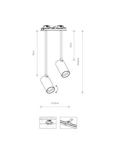 Спот Nowodvorski 7743 Mono Surface Long II Solid Brass